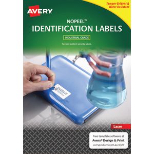 Avery NoPeel Labels White 24 UP 10 Pack