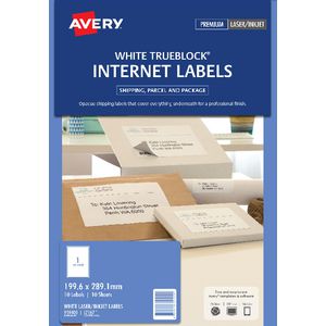 Avery Internet Shipping Labels 1 Per Page 10 Pack