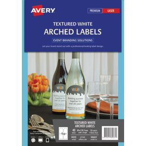 Avery Arched Labels 89 x 120.7mm White 40 Pack