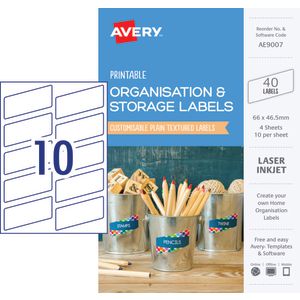 Avery Rectangle Labels 66 x 46.5mm White 40 Pack