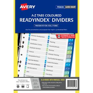 Avery Manilla Table of Contents Dividers with A-Z Tabs
