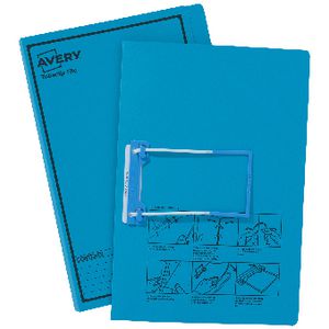 Avery Foolscap Tubeclip File Blue