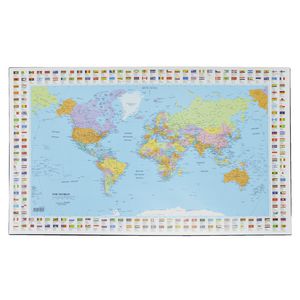 Bantex Desk Pad Map of the World