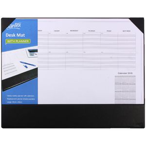 Bantex Desk Pad Calendar Black