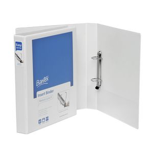 Bantex A4 2 D-Ring Insert Binder 25mm Lever White 25 Pack
