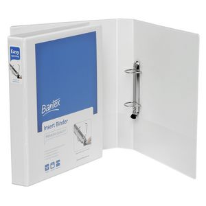 Bantex A4 2 D-Ring 25mm Push Lever Insert Binder White