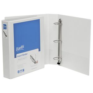 Bantex A4 3 D-Ring Insert Binder 38mm Push Lever White