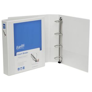 Bantex A4 4 D-Ring Insert Binder 38mm Push Lever White