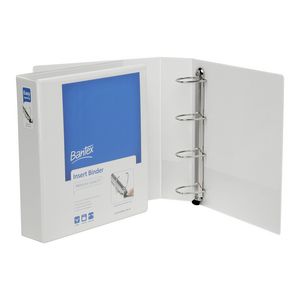 Bantex A4 4 D-Ring Insert Binder 50mm Push Lever White
