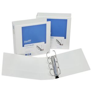 Bantex A4 4 D-Ring 65mm Push Lever Insert Binder White
