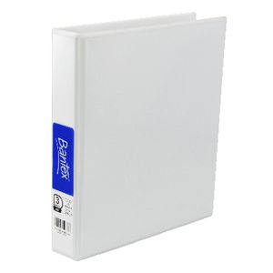 Bantex A5 3 D-Ring Insert Binder 25mm White 25 Pack