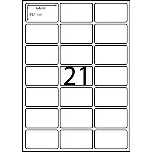 Stockforms Heat Resistant Labels 64 x 38.1mm 100 Pack