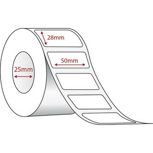 Thermal Direct Labels 50 x 28mm 6 Pack