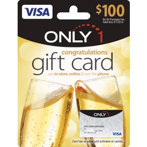 Visa Only 1 Gift Card $100 Congrats