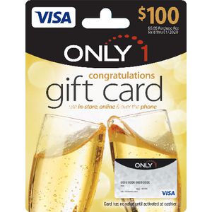 Visa Only 1 Gift Card $100 Congrats