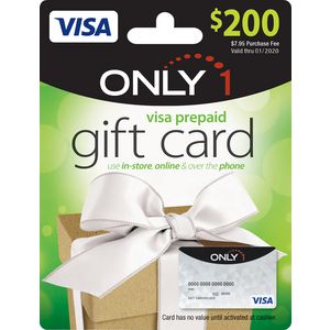 Visa Only 1 Gift Card $200