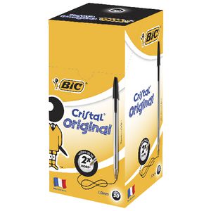 BIC Cristal Ballpoint Pens Black 50 Pack