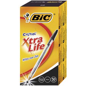 BIC Cristal Xtra Life Ballpoint Pens Black 50 Pack