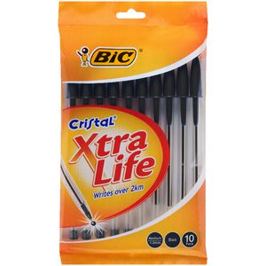BIC Cristal Xtra Life Ballpoint Pens Black 10 Pack
