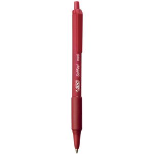 BIC SoftFeel Retractable Ballpoint Pens Red 3 Pack