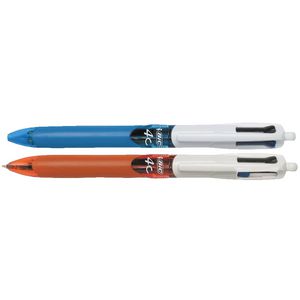 BIC 4 Colour Grip Ballpoint Pens Fine and Medium Tip Duo Pack