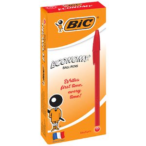 BIC Economy Ballpoint Pens Red 12 Pack