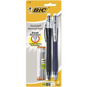 BIC Reaction Mechanical Pencils 0.7mm 2 Pack
