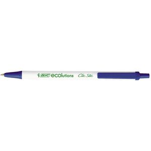 BIC Ecolution Clic Stic Ballpoint Pens Blue 12 Pack