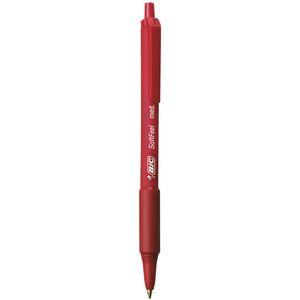 BIC Softfeel Ballpoint Pens Red 12 Pack