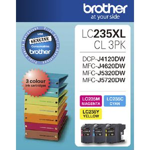 Brother LC-235XL Ink Cartridge Colour 3 Pack