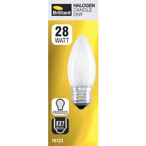 Brilliant Lighting 28W Halogen Candle Globe Frosted ES