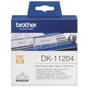 Brother Return Address Labels White 400 Pack DK-11204