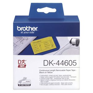 Brother Continuous Length Removable Tape Yellow DK-44605