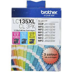 Brother LC-135 XL Colour Ink 3 Pack