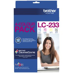 Brother LC-233 Ink Cartridge 4 Pack