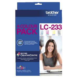 Brother LC-233 4 Ink Cartridge Value Pack