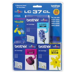Brother LC-37 Tri-Colour Ink Value Pack