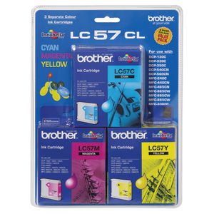 Brother LC-57 Tri-Colour Ink Value Pack