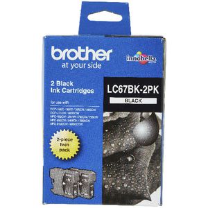 Brother LC-67 Ink Cartridge Black 2 Pack