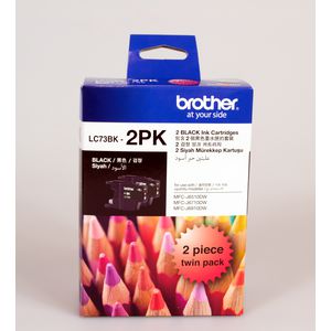 Brother LC-73 High Yield Ink Cartridge Black 2 Pack