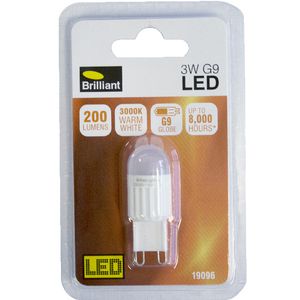 Brilliant Lighting 3W LED Globe G9