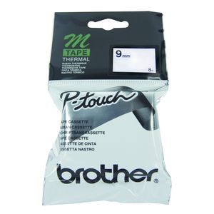 Brother Thermal M Tape 9mm x 8m Black on White