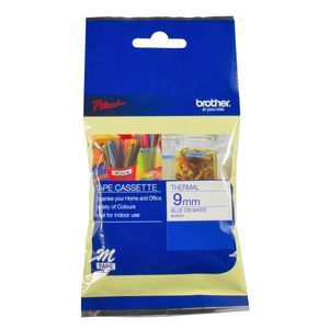 Brother Thermal M Tape 9mm x 8m Blue on White