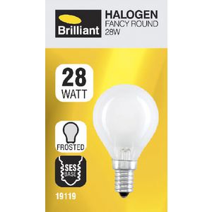 Brilliant Lighting 28W Halogen Round Globe Frosted SES