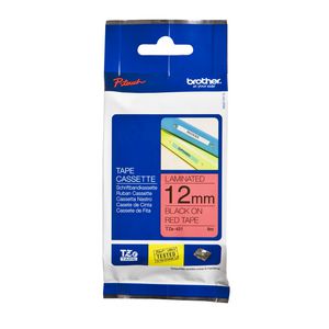 Brother Laminated Tape 12mm x 8m Black on Red TZe-431