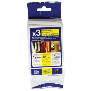 Brother Label Tape 12mm Assorted 3 Pack TZe-34M3