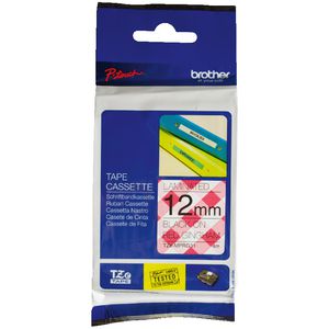 Brother Ribbon 12mm x 4m Black on Red TZE-MPRG31