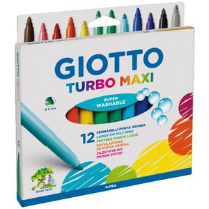 Giotto Turbo Maxi Markers 12 Pack