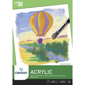Canson Acrylic Pad A3 15 Sheet 245gsm