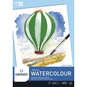 Canson A3 Watercolour Montval Pad 185gsm 12 Sheet